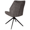 Обеденный стул TOMMASO крутящийся, обивка велюр антрацит, черный металлический каркас