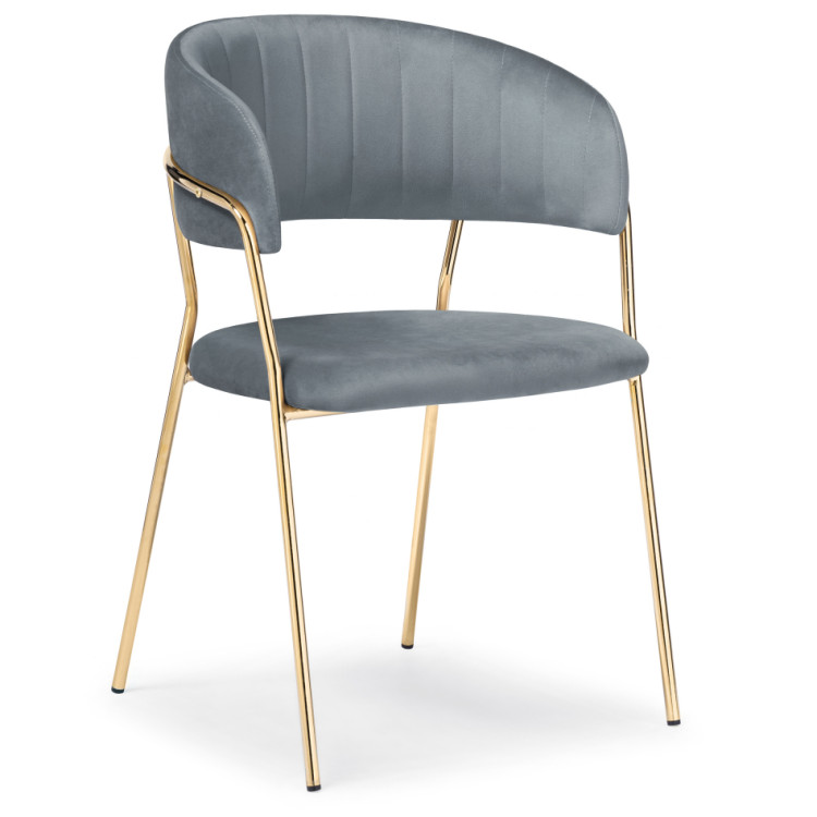 Стулья на металлокаркасе Kamelia gold / gray