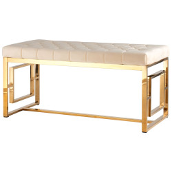 БРУКЛИН сталь золото, нержавеющая сталь, обивка сиденья бежевый велюр