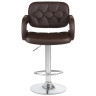 DOBRIN TIESTO барный стул с обивкой экокожей, цвет коричневый