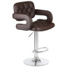 DOBRIN TIESTO барный стул с обивкой экокожей, цвет коричневый