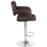 DOBRIN TIESTO барный стул с обивкой экокожей, цвет коричневый