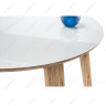 СЕМВЭЛЛ стол кухонный на деревянном каркасе со стеклянной столешницей