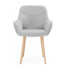Стул-кресло Флюид светло-серый (zd 960) / светлое дерево