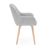 Стул-кресло Флюид светло-серый (zd 960) / светлое дерево