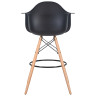 Полубарные стулья Стул барный DOBRIN DAW BAR, ножки светлый бук, цвет черный