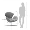 Дизайнерские кресла Кресло SWAN STYLE CHAIR тёмно-серый, искусственная замша