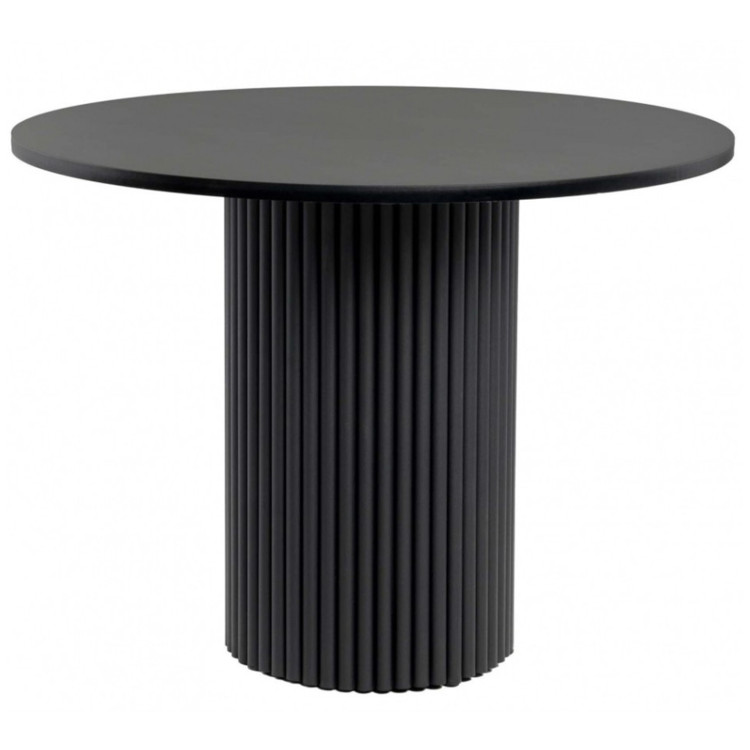 БАРЕЛ 100 обеденный стол на одной опоре с ламинированной столешницей, цвет черный