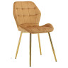 Стулья DC829 Стул мягкий, КЭМЕЛ#G62-06 велюр, каркас металл золото КРУГЛЫЙ