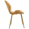 Стулья DC829 Стул мягкий, КЭМЕЛ#G62-06 велюр, каркас металл золото КРУГЛЫЙ