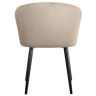 PAOLA стул с обивкой тканью велюр, цвет латте / каркас черный