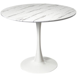 Стол Tulip диам. 90см, белый мрамор кухонный стол