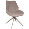 Обеденный стул TOMMASO крутящийся, обивка велюр латте, металлический каркас латте