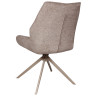 Обеденный стул TOMMASO крутящийся, обивка велюр латте, металлический каркас латте