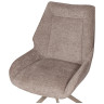 Обеденный стул TOMMASO крутящийся, обивка велюр латте, металлический каркас латте