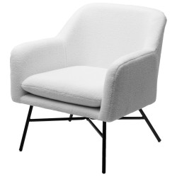 Кресло SHEEP NINI-01 Белый, teddy / черный каркас М-City tip_tovara