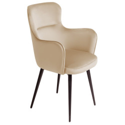 Стул c подлокотниками King, поворотный на 360 градусов, бархат бежевый 05 tip_tovara