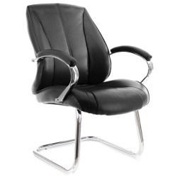 Кресло для посетителей Everprof Forum CF Экокожа Черный Конференц-кресло