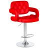 DOBRIN TIESTO барный стул с обивкой экокожей, цвет красный