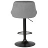 DOBRIN LOGAN BLACK барный стул с тканью велюр, цвет серый