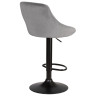 DOBRIN LOGAN BLACK барный стул с тканью велюр, цвет серый