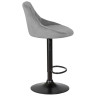 DOBRIN LOGAN BLACK барный стул с тканью велюр, цвет серый
