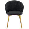 PAOLA поворотный стул с обивкой тканью велюр, цвет графит / каркас матовое золото
