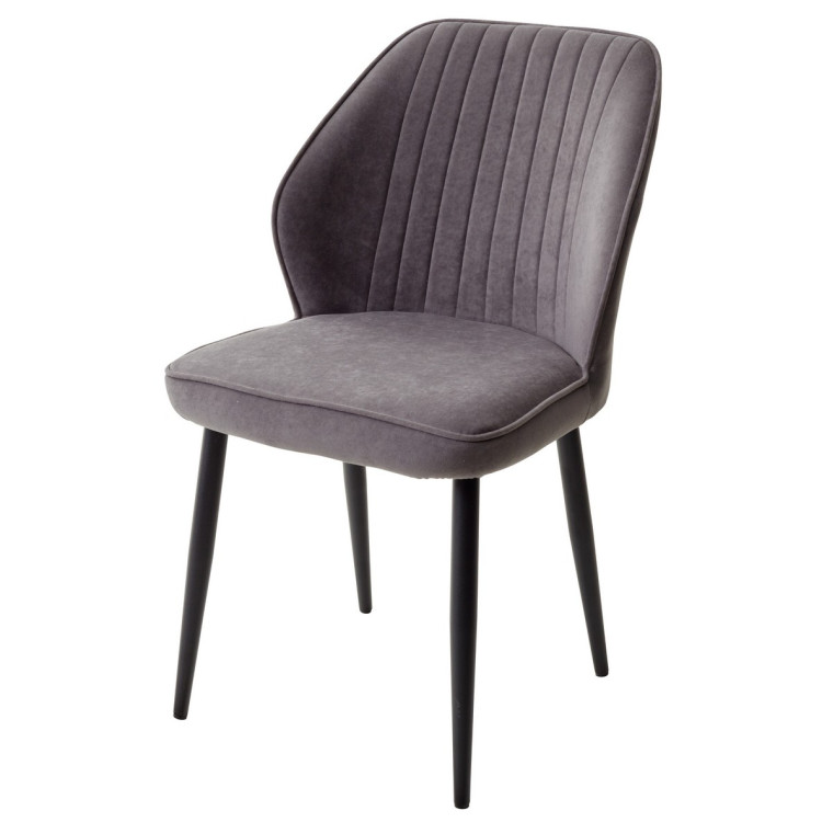 Стулья Стул VENA, цвет B28 Темно-серый, велюр/ черный каркас М-City