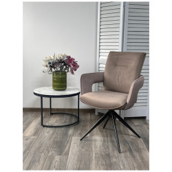 KINNET 360 шоколадный MOHAIR-440 / CASTEL-20 / темно-серый  Стул-кресло