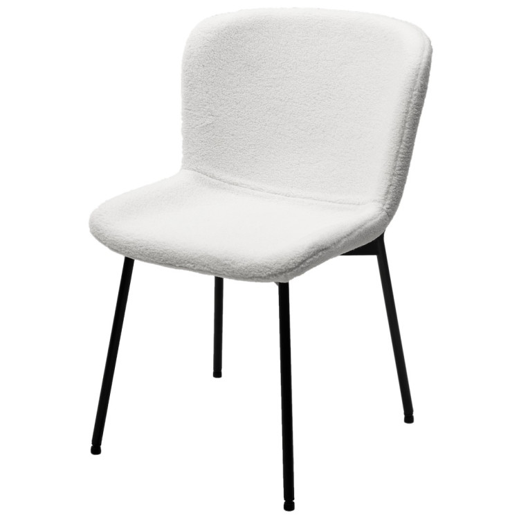 Стулья Стул RIYA UF992-01 Белый, teddy / черный каркас М-City