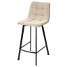 Полубарные стулья Полубарный стул CHILLI-QB SQUARE бежевый #5, велюр / черный каркас (H=66cm) М-City