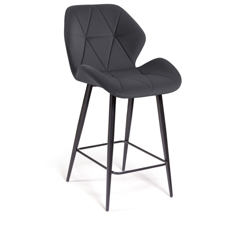 Полубарные стулья Стул полубарный Crystal, бархат серый 27