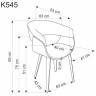 Стул-кресло Стул кухонный Halmar K545 (серый/орех)