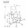Import.categories_SIGNAL Кресло компьютерное Halmar RAZOR (бежевый)