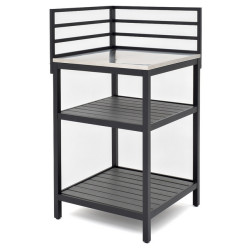 Модуль уличной кухни из алюминия BASE (угловой открытый)