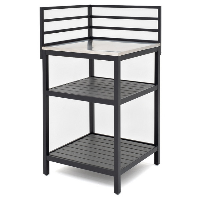 BASE Модуль уличной кухни из алюминия BASE (угловой открытый)