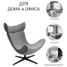 Дизайнерские кресла Кресло TORO серый, искусственная замша