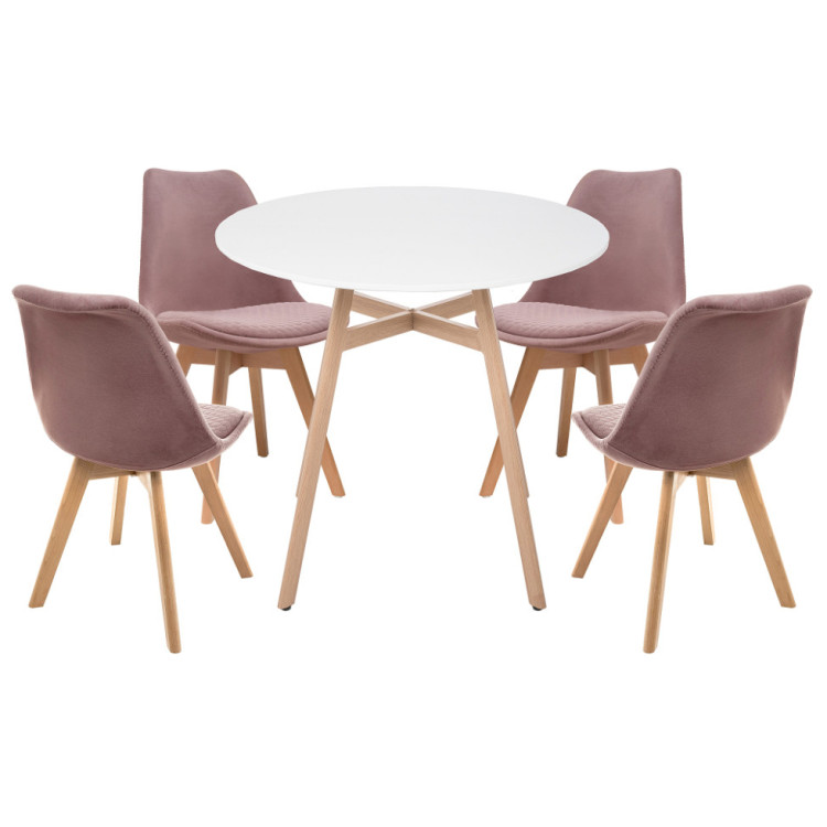 Обеденные группы Арги 90 light purple / white / wood