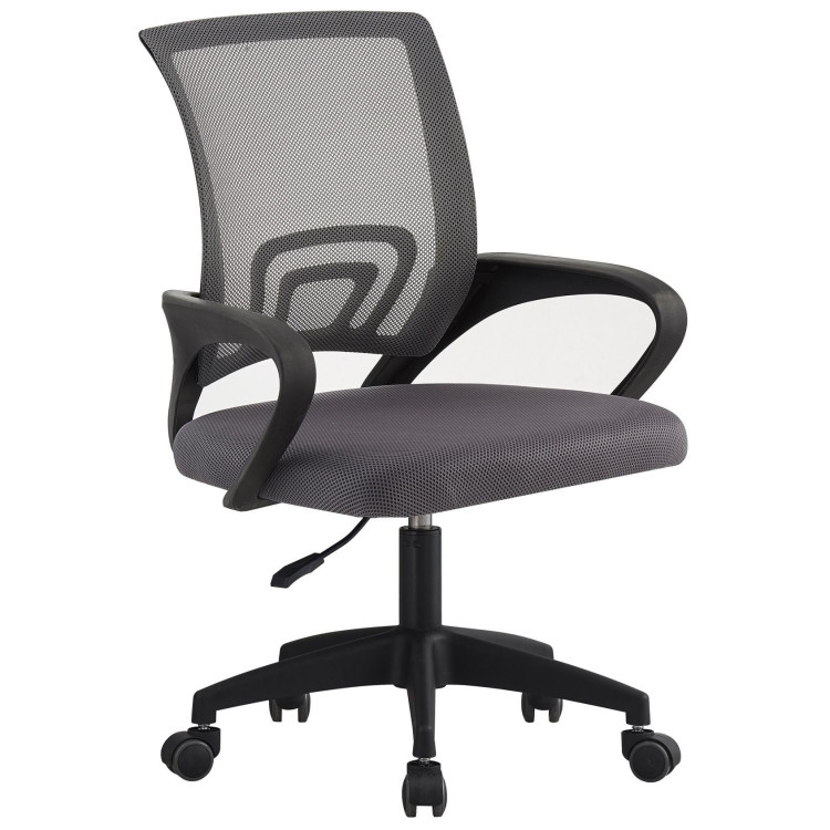 Офисные кресла DC453 Кресло офисное сетка/сиденье СЕРЫЕ, крестовина пластик ЧЕРНЫЙ
