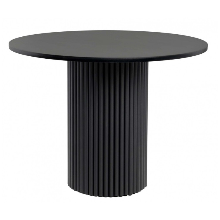 БАРЕЛ 90 обеденный стол на одной опоре с ламинированной столешницей, цвет черный