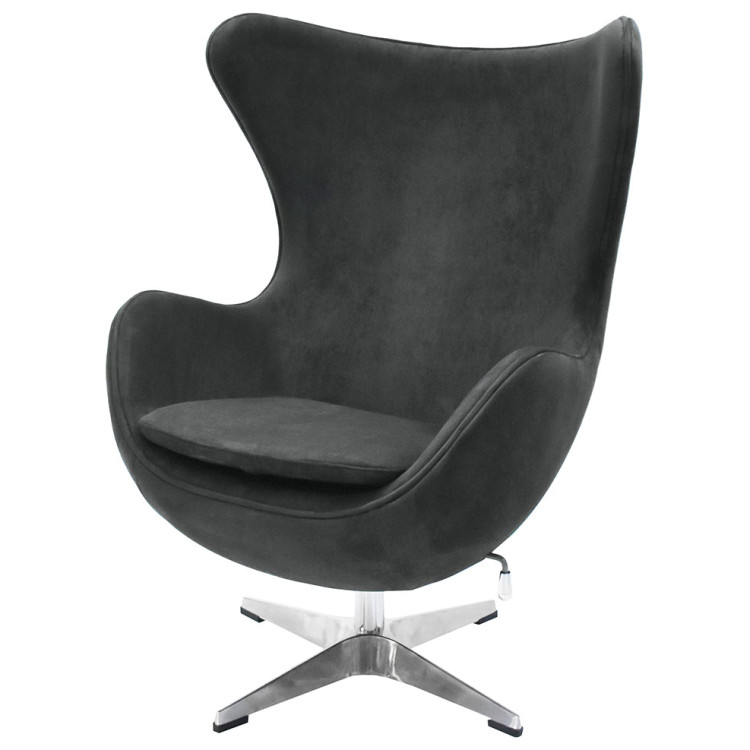 Лаунж-кресла Кресло EGG STYLE CHAIR графит, искусственная замша