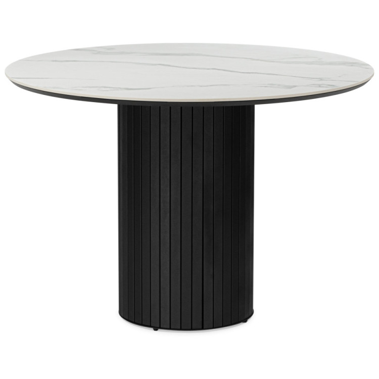 ГРАВЕНТ 110 стол с керамической столешницей, цвет patagonoa bianco repose / черный каркас