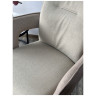 KINNET 360 поворотный стул с подлокотниками в тканевой обивке, цвет бежевый MOHAIR-110 / CASTEL-15 / Тем.-серый каркас, ®DISAUR