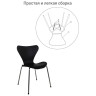 Стулья Стул Seven Style чёрный с хромированными ножками