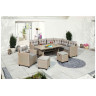 Комплекты мебели с диванами Комплект плетеной мебели AFM-373B Beige