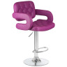 DOBRIN TIESTO барный стул с обивкой экокожей, цвет фиолетовый