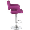 DOBRIN TIESTO барный стул с обивкой экокожей, цвет фиолетовый
