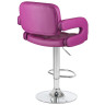 DOBRIN TIESTO барный стул с обивкой экокожей, цвет фиолетовый