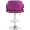 DOBRIN TIESTO барный стул с обивкой экокожей, цвет фиолетовый