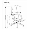 Import.categories_SIGNAL Кресло компьютерное Halmar RAZOR (серый)
